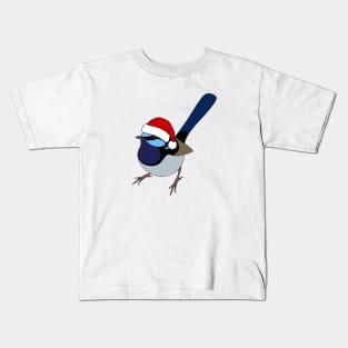 Superb Fairy Wren Christmas Kids T-Shirt